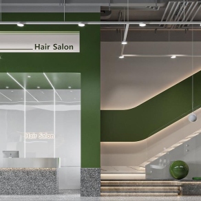 现代美发店3D模型下载